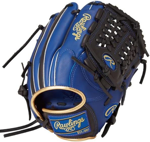 Rawlings Hyper 軟式グローブ 黒/青 Rawlings ローリングス 野球 少年